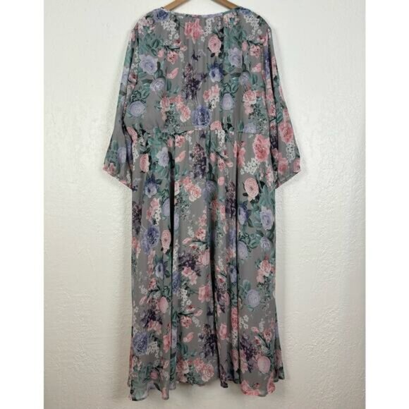 Torrid Tea Length Chiffon Front Tie Dress NWT Plus Size 3 - Picture 5 of 7
